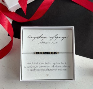 Bransoletka Urodzinowa z onyksem