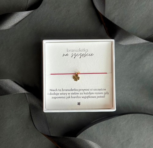 Bransoletka Szczęścia z koniczynką