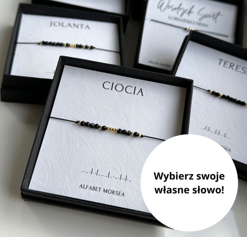 Bransoletka z Alfabeten Morse'a z dowolnym słowem