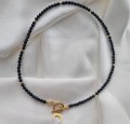 Naszyjnik z onyksem czarno-złoty