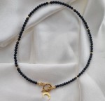 Naszyjnik z onyksem czarno-złoty