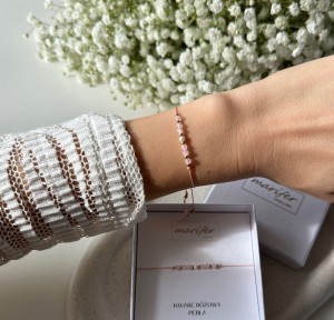 Bransoletka z kwarcem i perełką