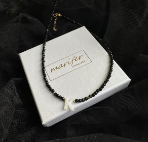 Naszyjnik z literką ONYKS