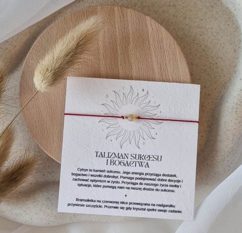 BRANSOLETKA TALIZMAN SUKCESU I BOGACTWA cytryn