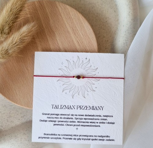 TALIZMAN PRZEMIANY Z GRANATEM