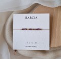 Bransoletka dla Babci Alfabet Morse'a z granatem)